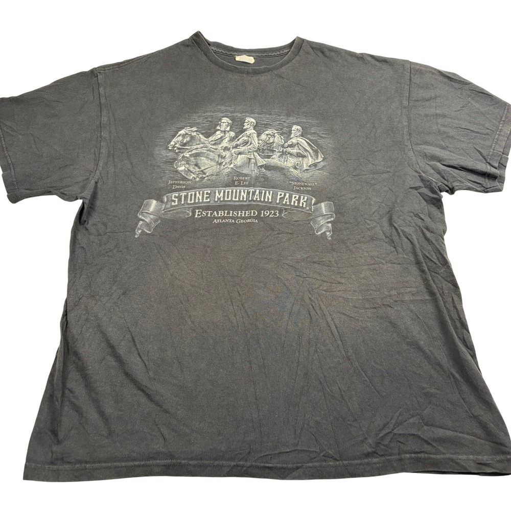 Vintage Stone Mountain Park Atlanta Georgia T-Shirt Delta Pro Weight Black XL